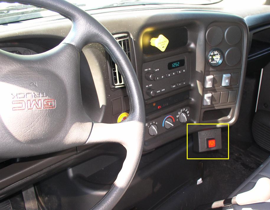 GMC Truck C7500 Series interior dash w/ HTS dash release switch